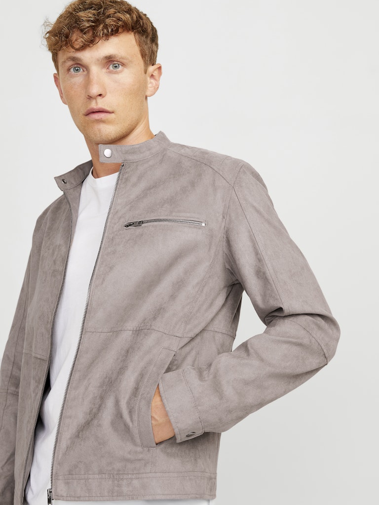 Chaqueta Efecto Ante Marrón - JJEDYLAN